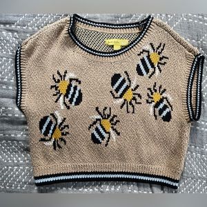 Anthropologie Sarah Gordon Maeve bee bumblebee sweater vest
